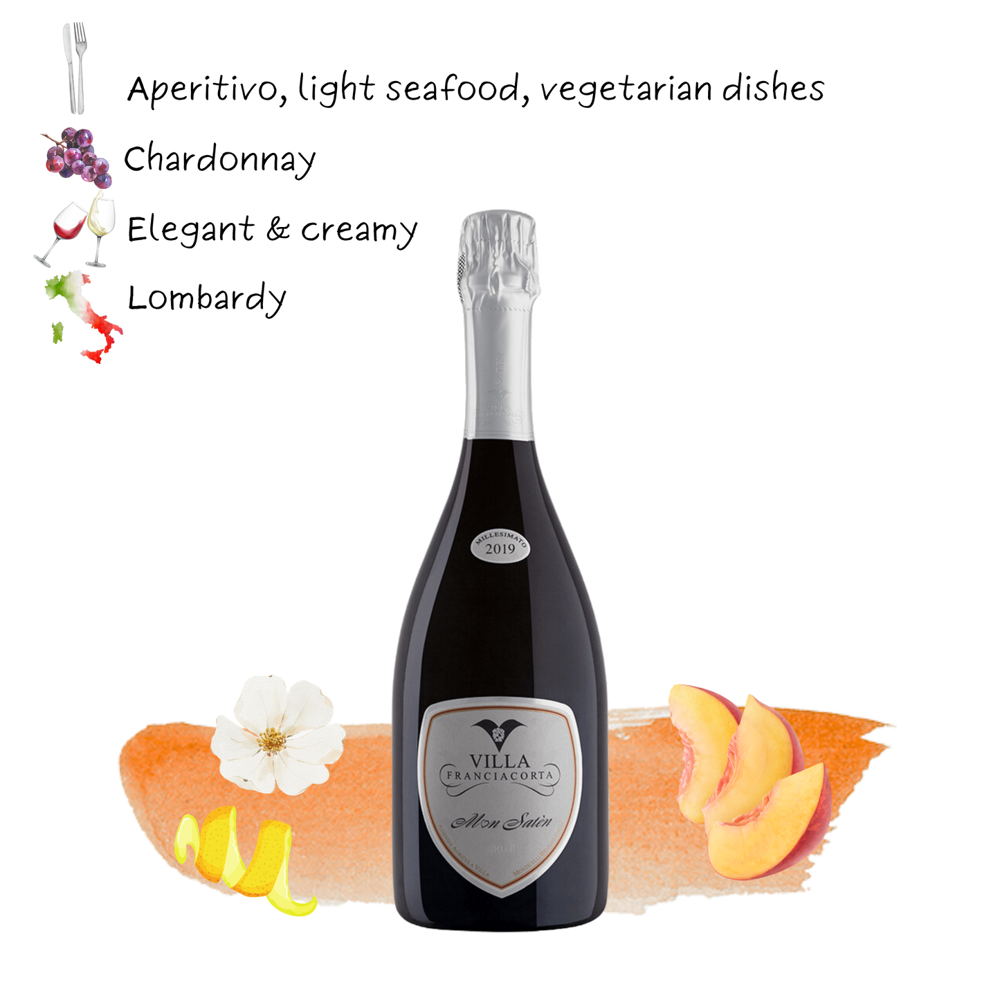2019 Villa Franciacorta MON SATEN Franciacorta D.O.C.G. Brut Organic