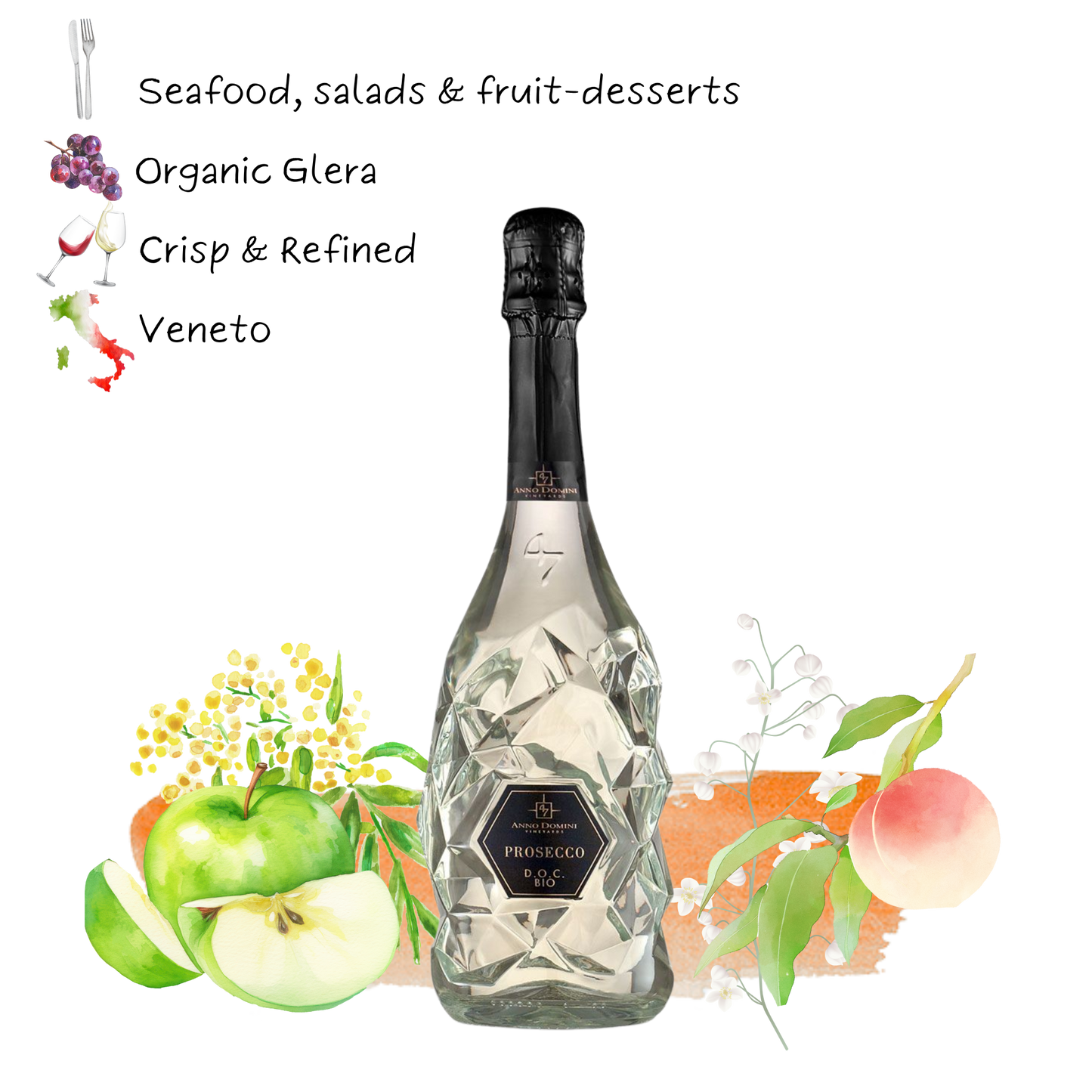 2024 Anno Domini Prosecco D.O.C. DIAMANT Spumante Millesimato Extra Dry Organic