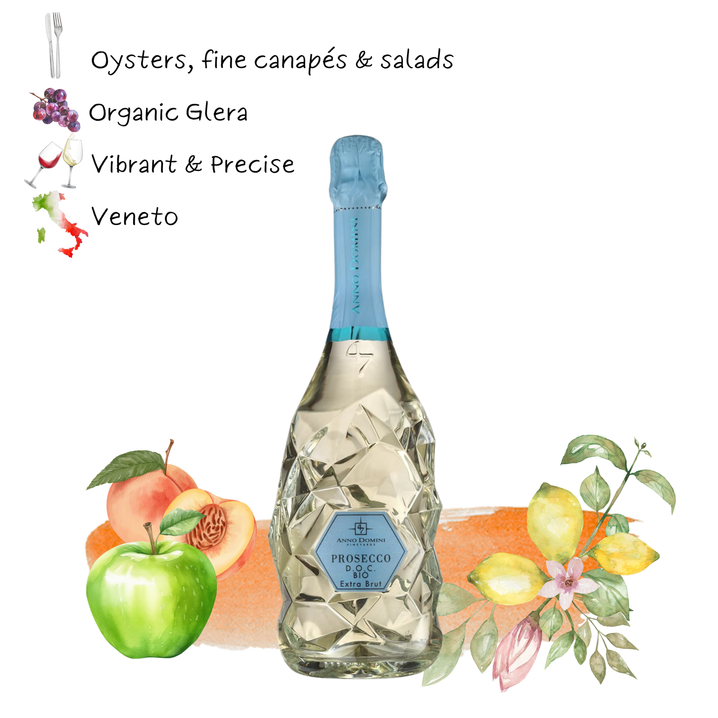 2024 Anno Domini Prosecco D.O.C. DIAMANT Spumante Millesimato Extra Brut Organic