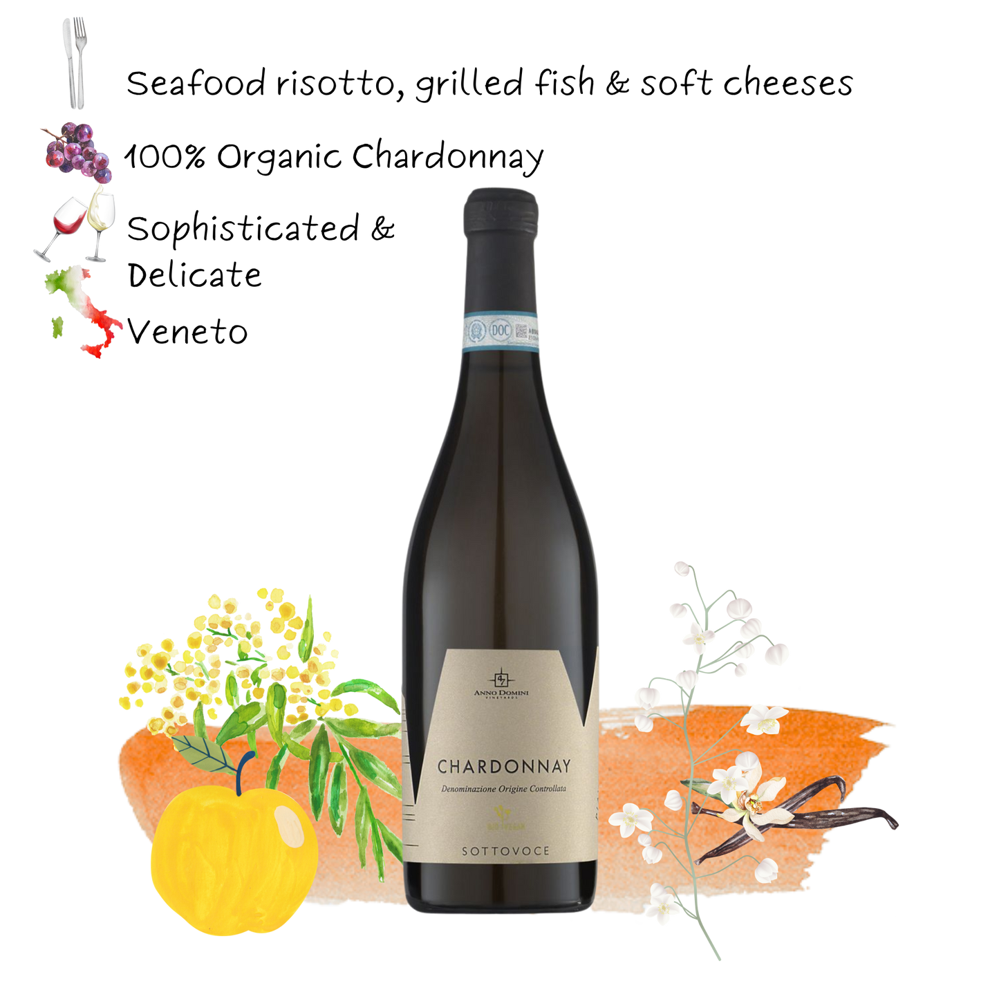 Anno Domini SOTTOVOCE Chardonnay D.O.C. Venezia Organic