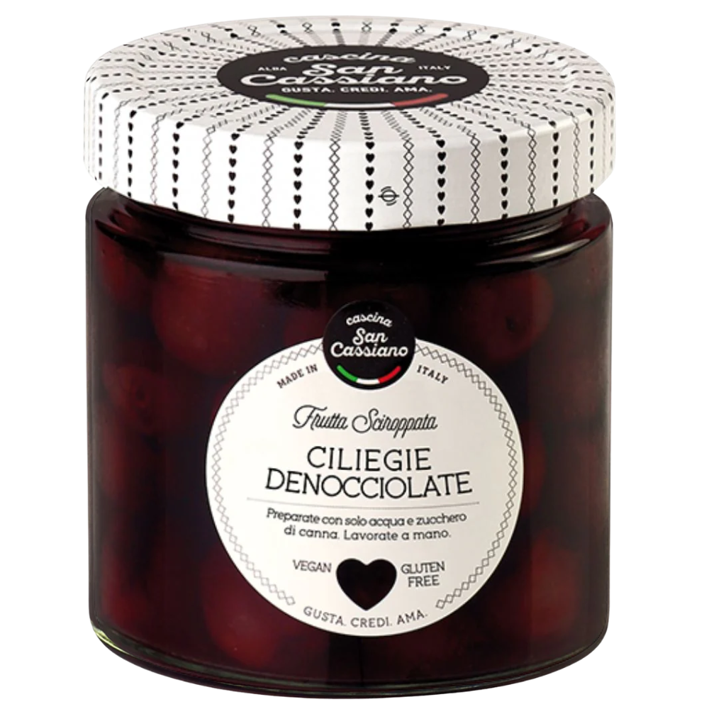 Cascina San Cassiano Ciliege Denocciolate - Pitted Cherries in Syrup 410g