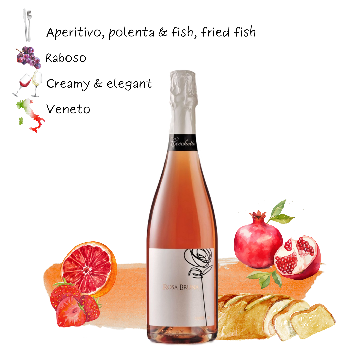 2011 Cecchetto ROSA BRUNA Rosé Metodo Classico Brut