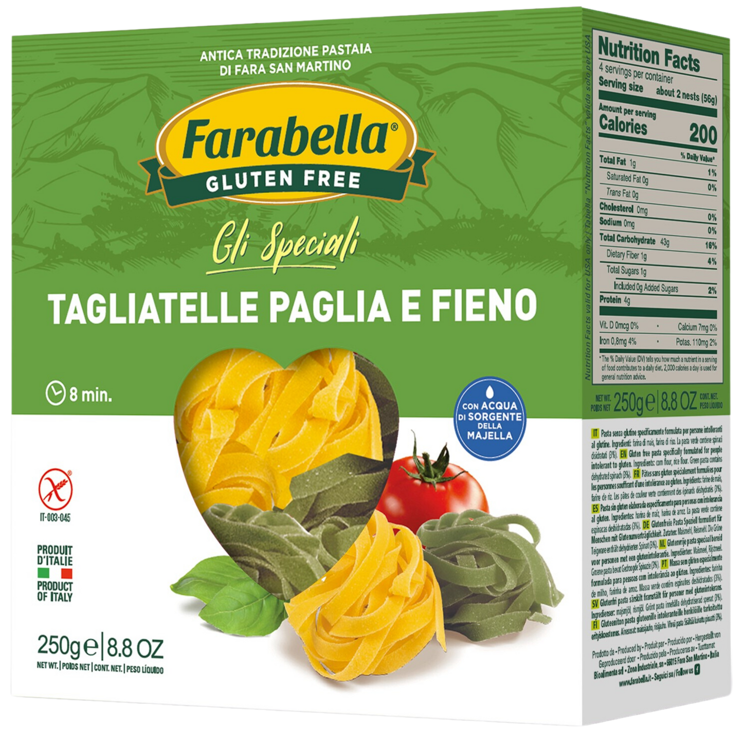 Farabella Gluten Free Tagliatelle Paglia & Fieno 250g