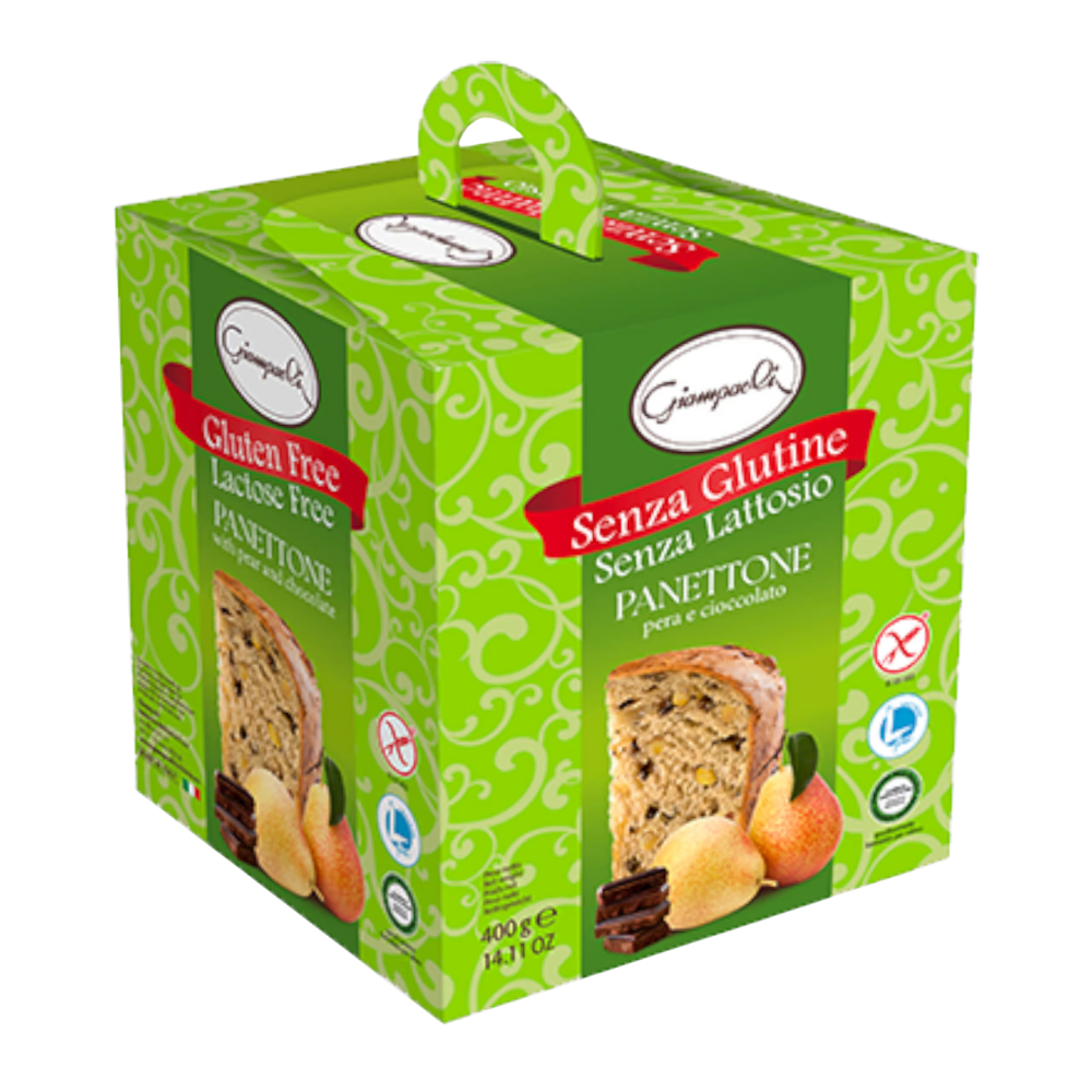 Giampaoli Gluten & Lactose Free Panettone with Chocolate & Pear 400g