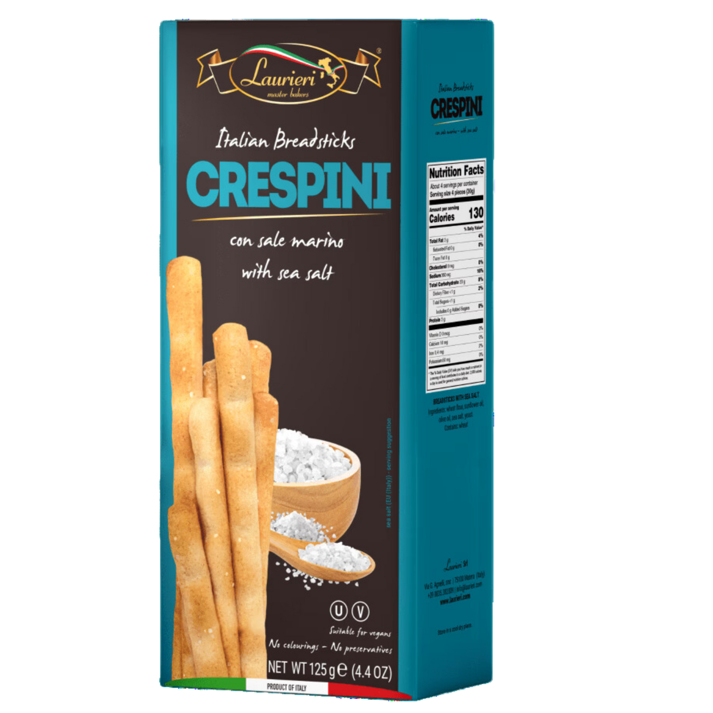 Laurieri Crespini Breadsticks Sea Salt 125g