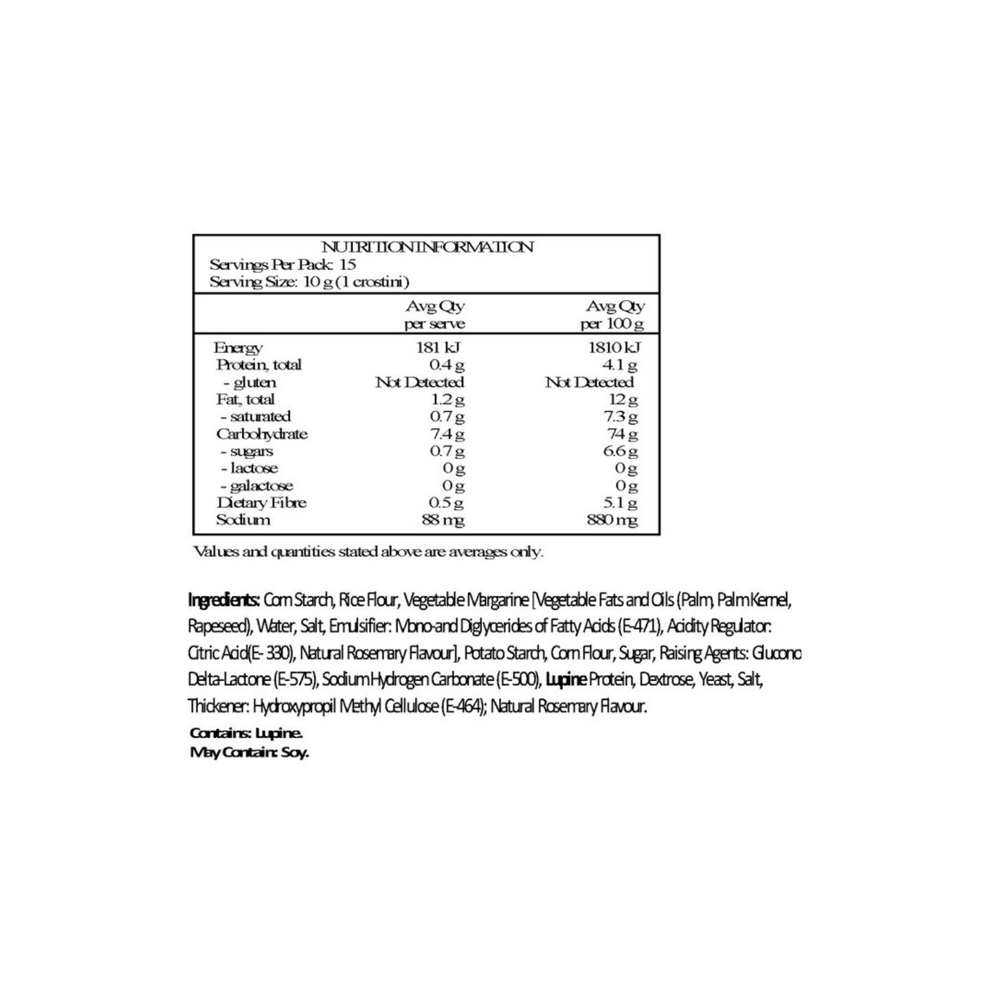 Schar Gluten Free Crostini - Crisp Bread 150g