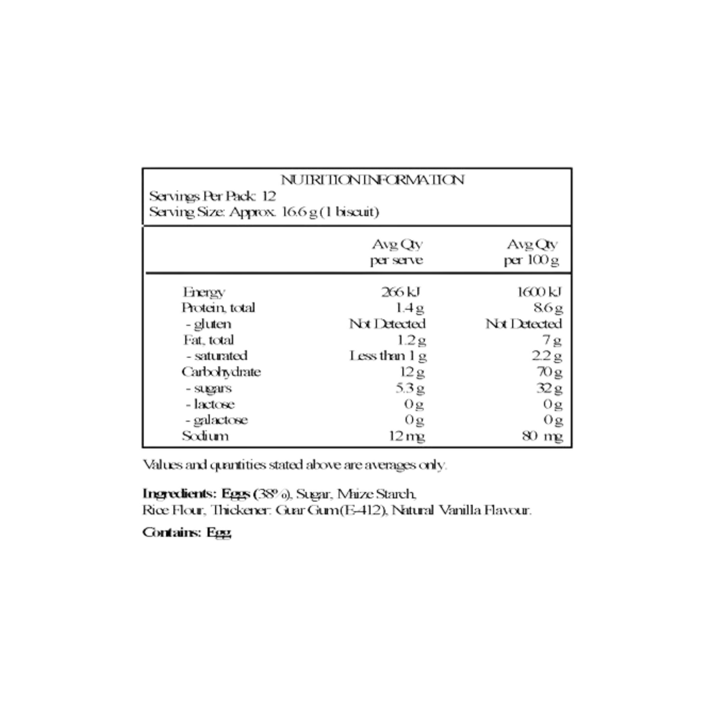 Schar Gluten Free Savoiardi - Sponge Biscuits 200g
