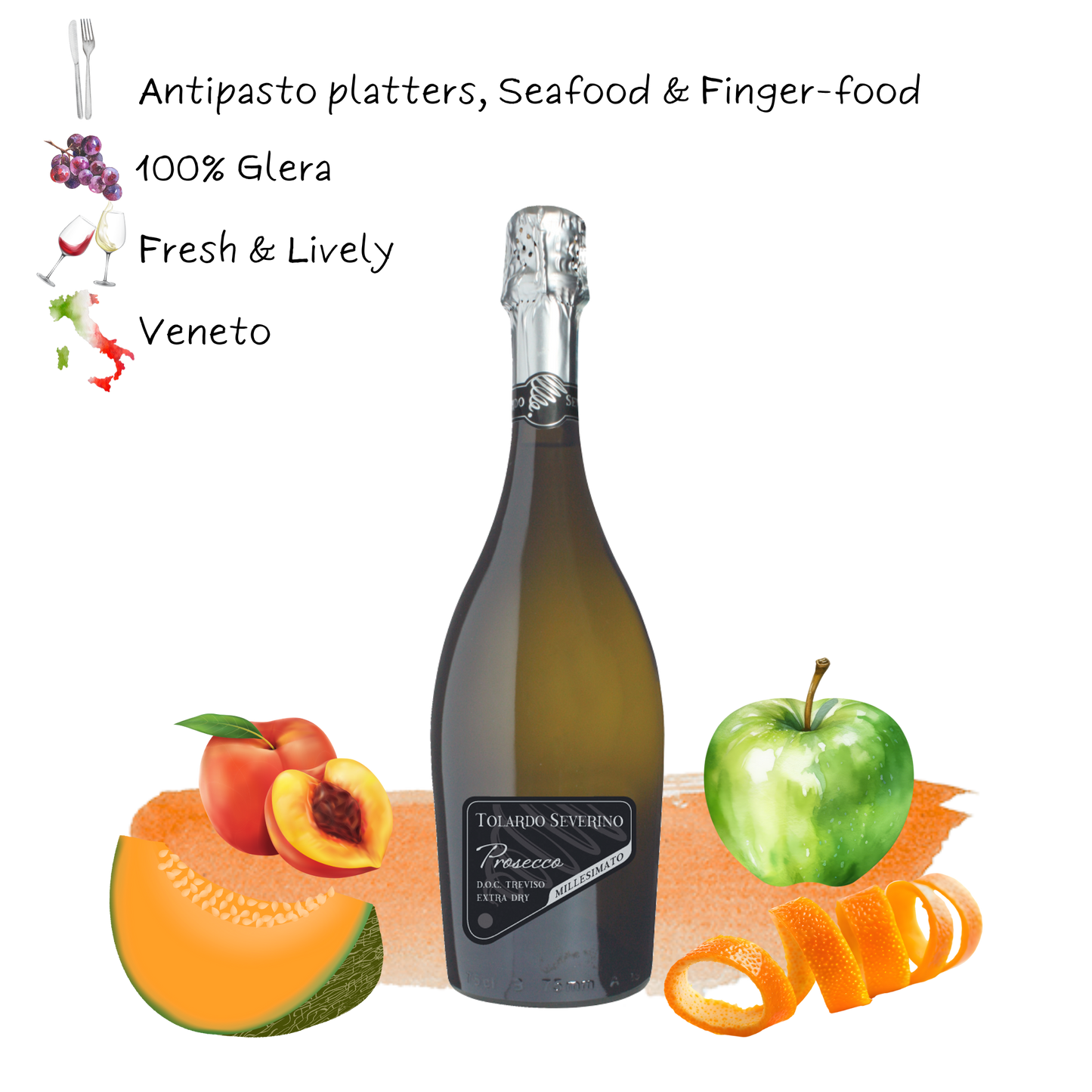 2023 Tolardo Prosecco Millesimato D.O.C. Treviso Extra Dry