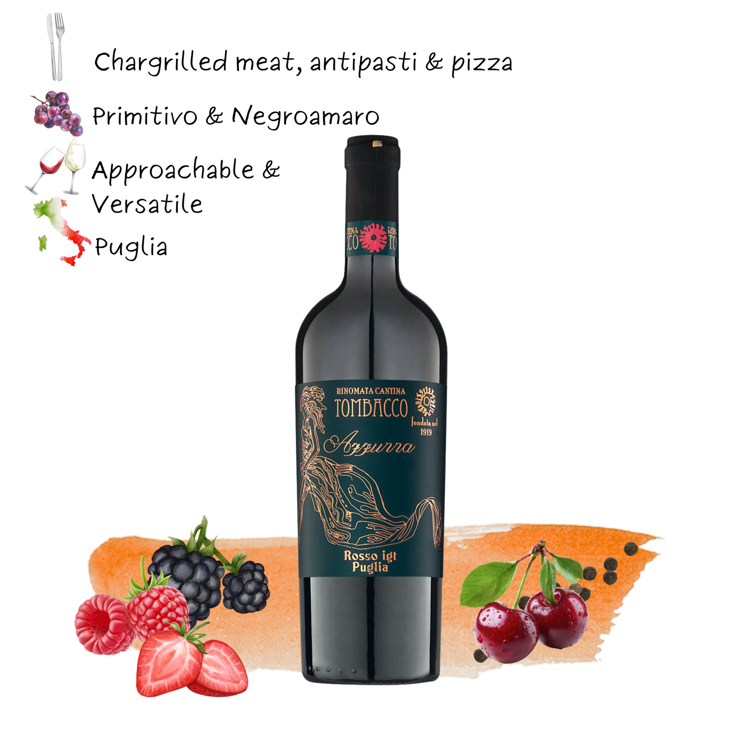 Rinomata Tombacco AZZURRA Rosso Puglia