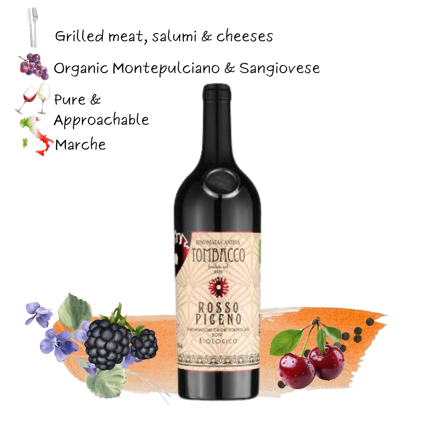 Rinomata Tombacco Rosso Piceno D.O.C. Organic