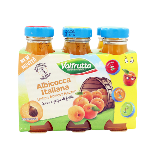 Valfrutta Apricot Nectar 6x125ml