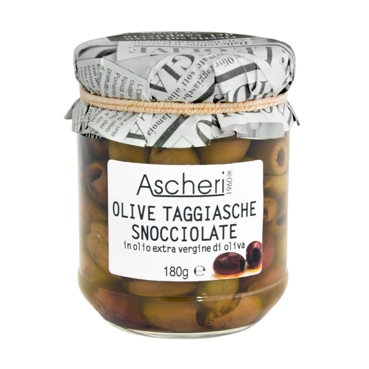 Ascheri Pitted Taggiasca Olives 110g