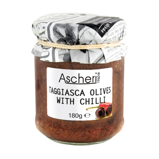 Ascheri Pitted Taggiasca Olives With Chilli 180g