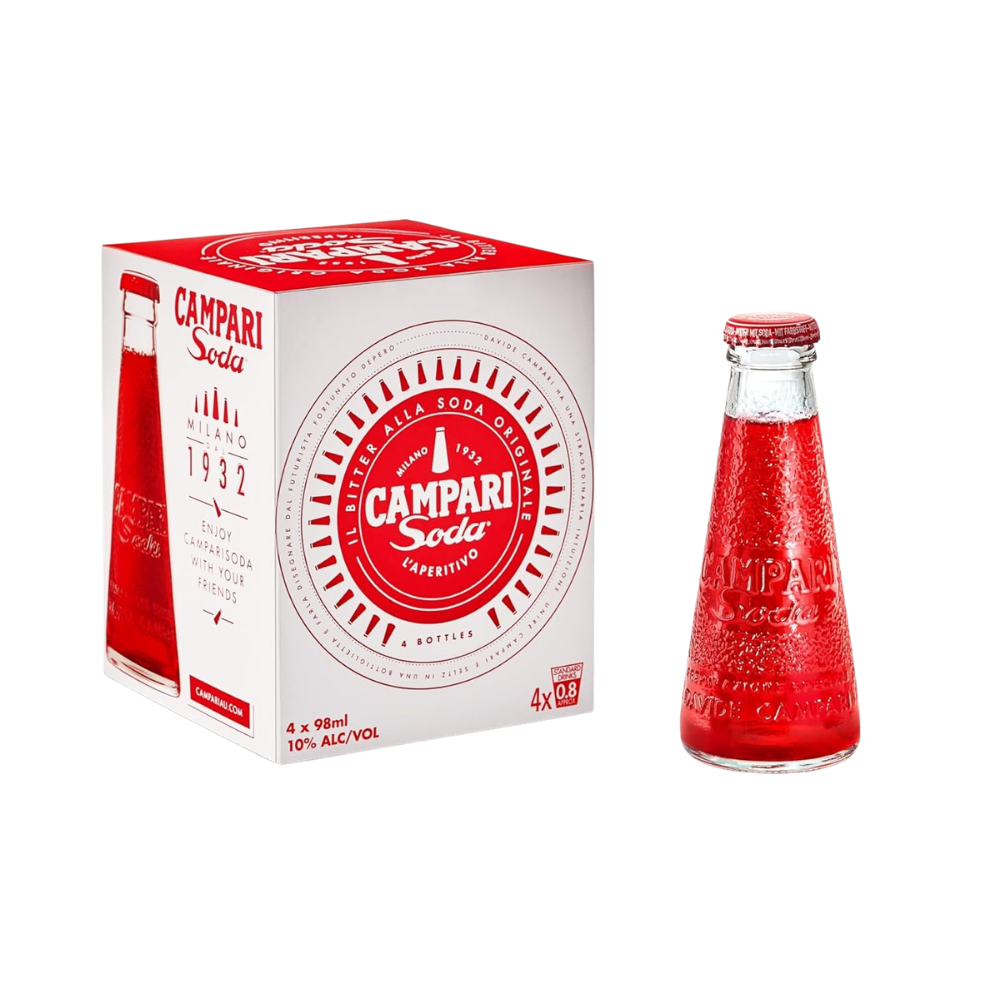 Campari Soda Bitter Aperitivo 98mL 4 Pack