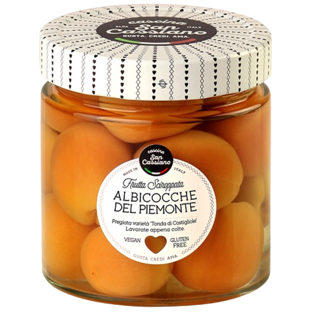 Cascina San Cassiano Piemontese Apricots in Syrup 420g | Italian Fruit ...