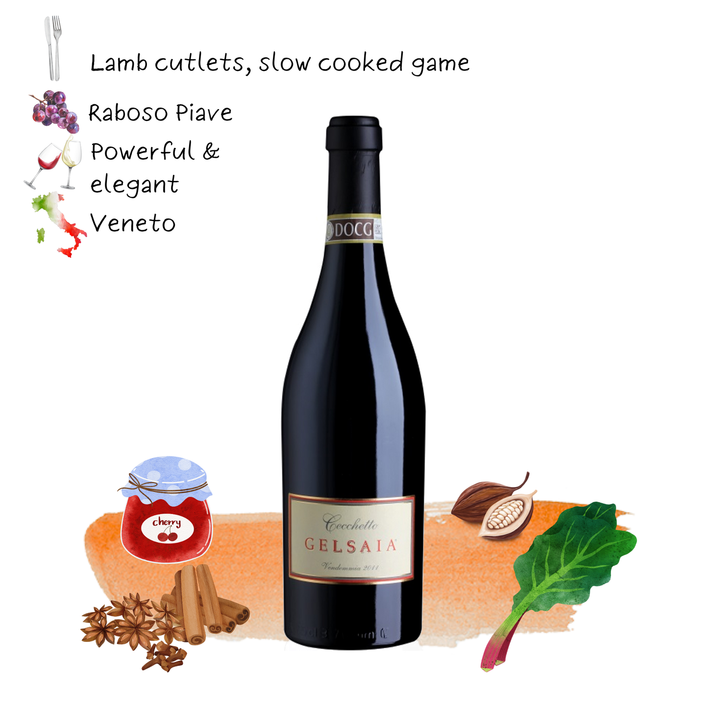 2016 Cecchetto GELSAIA Piave Malanotte D.O.C.G.
