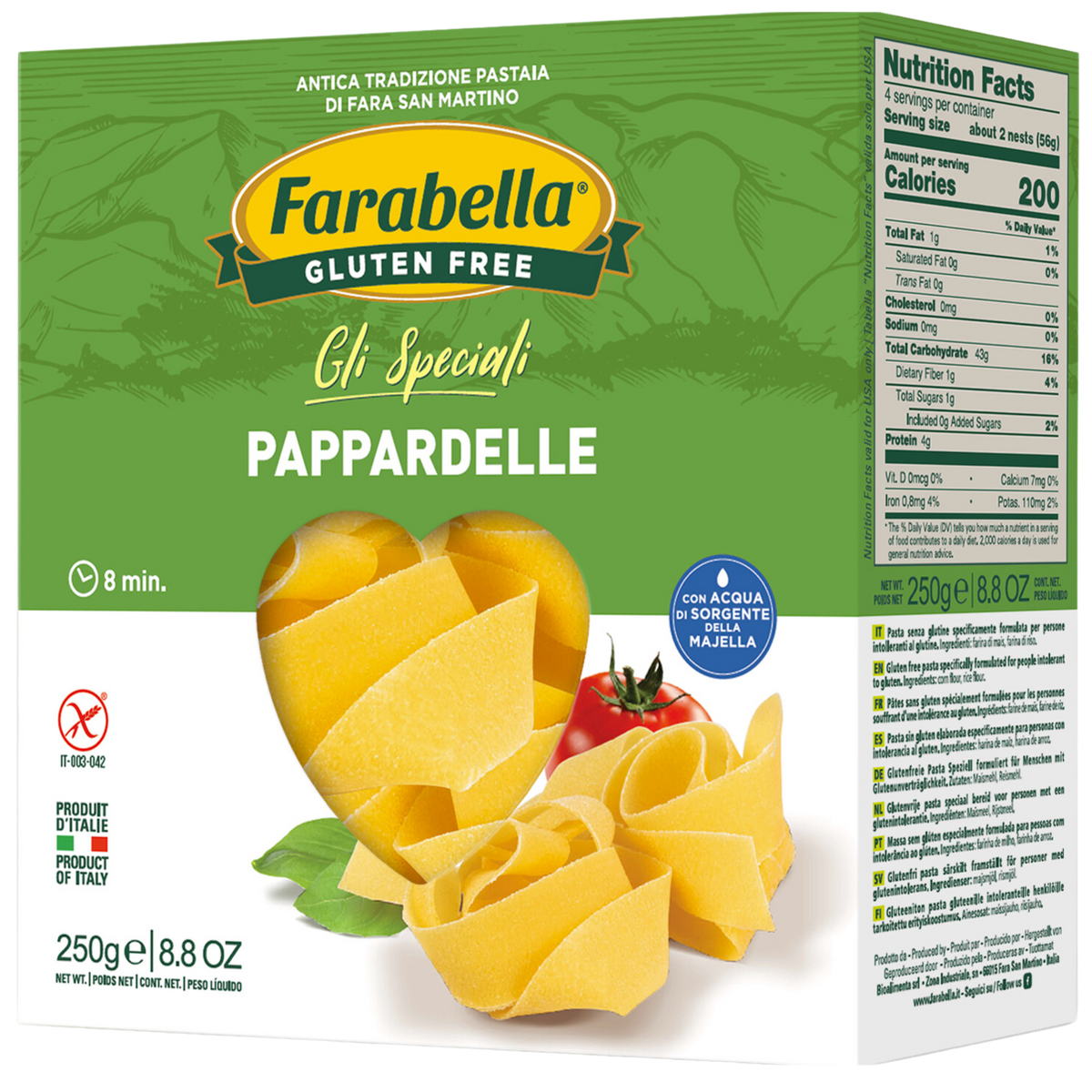Farabella Gluten Free Pappardelle 250g | Italian Gluten Free Pasta ...