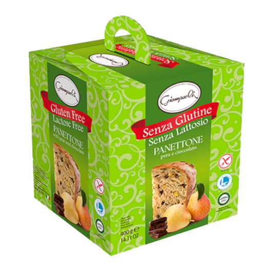 Giampaoli Gluten & Lactose Free Panettone with Chocolate & Pear 400g