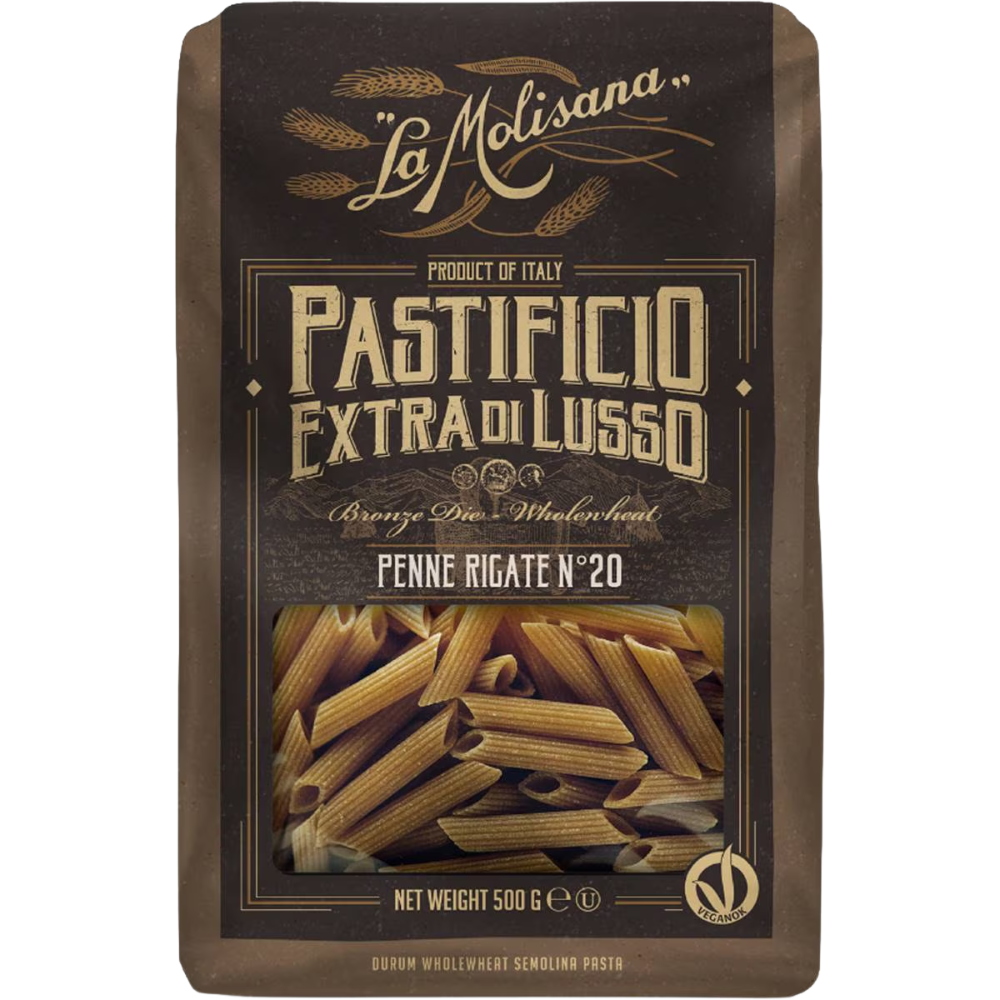La Molisana Whole Wheat Penne Rigate No. 20 500g