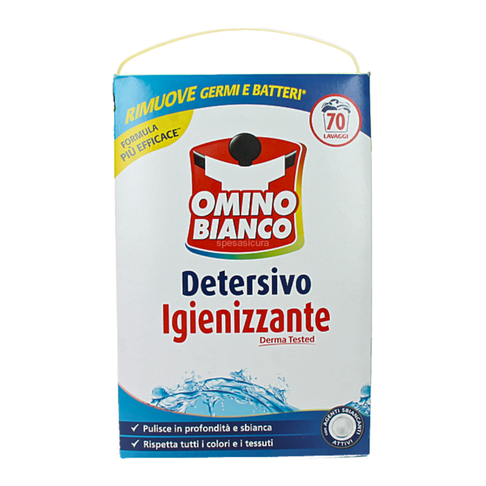Omino Bianco Detersivo Igienizzante in Polvere 3.850kg (70 Washes)