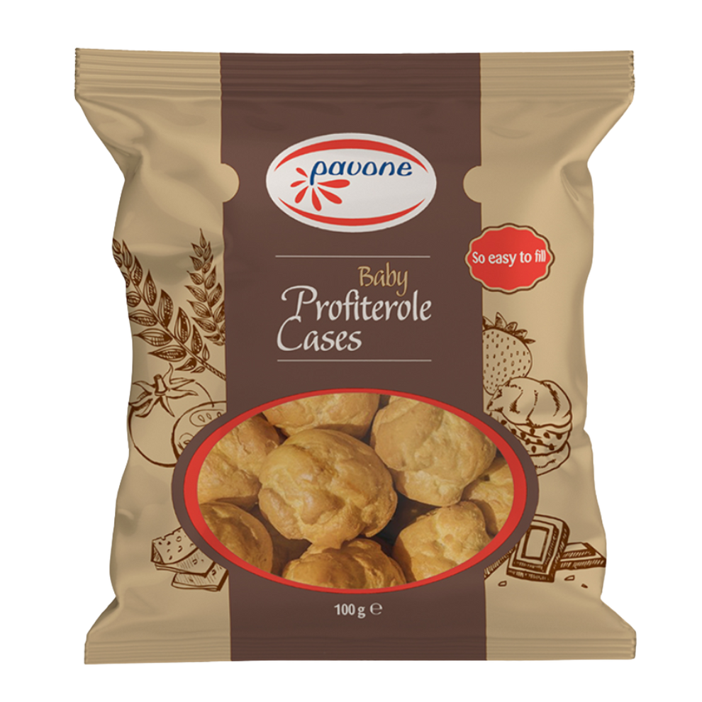 Pavone Small Profiterole Cases 100g | Italian Choux Pastry Shells ...