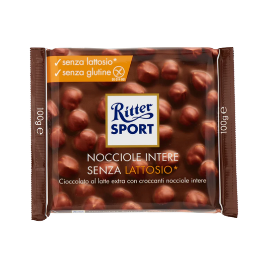 Ritter Sport Nocciole Intere Senza Lattosio - Gluten & Lactose Free* 100g