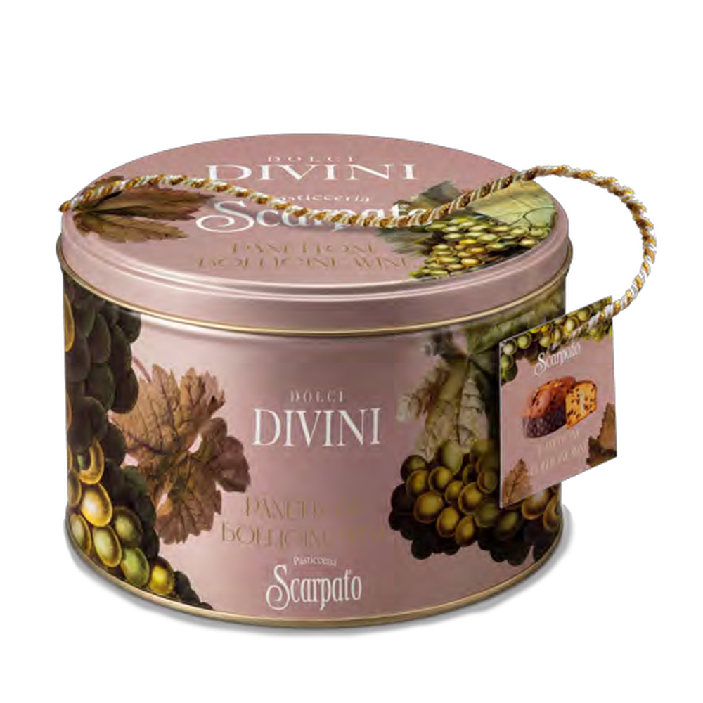 Scarpato Panettone Bollicine Wine 750g 2026 packaging