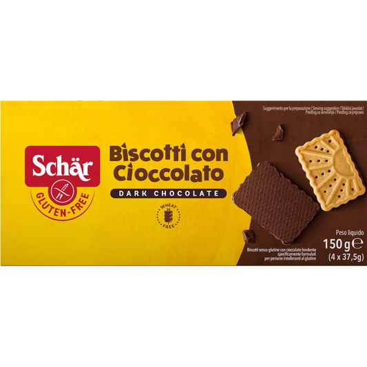 Schar Gluten Free Biscotti Con Cioccolato 150g