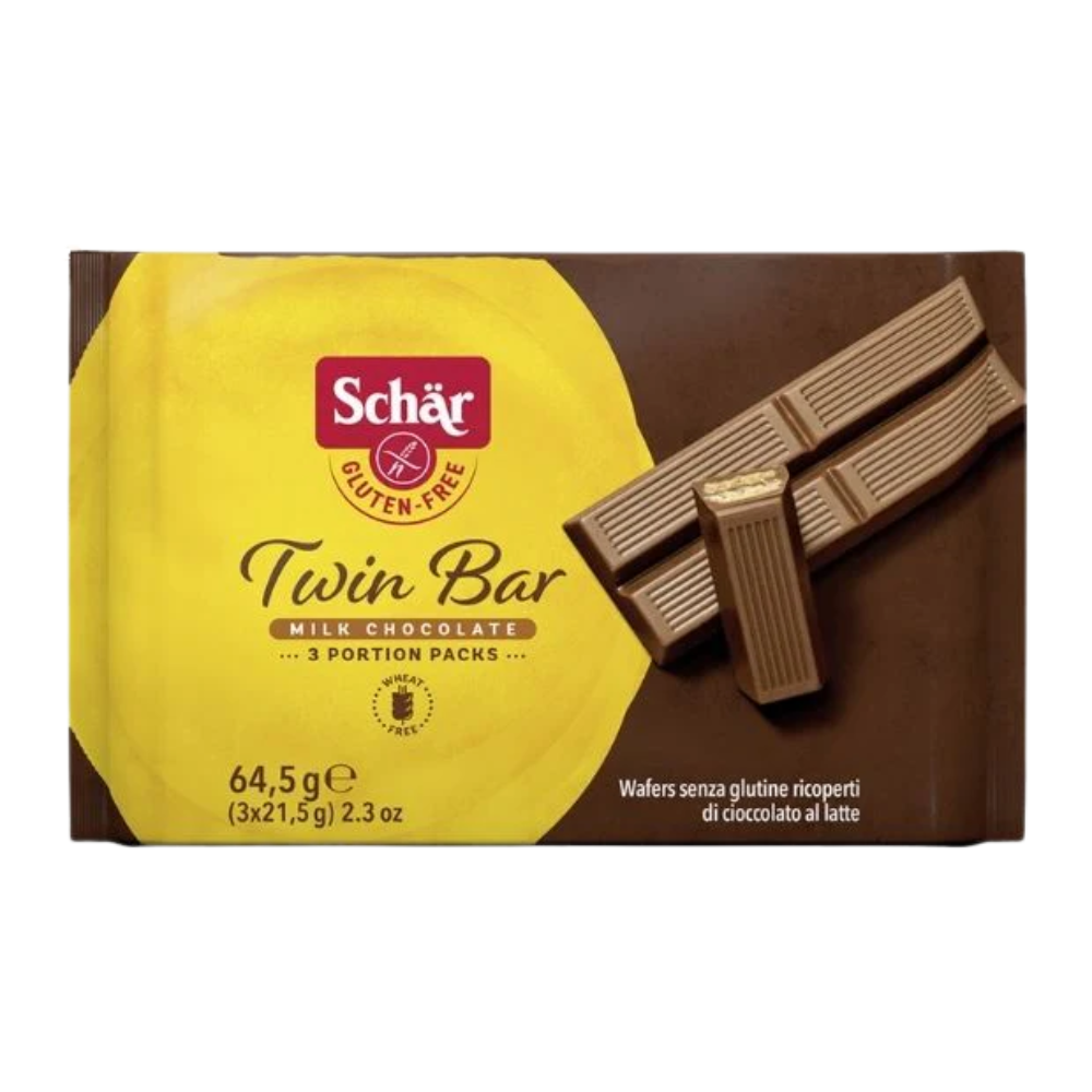 Schar Gluten Free Twin Bar Multi Pack 64.5g chocolate wafer bars