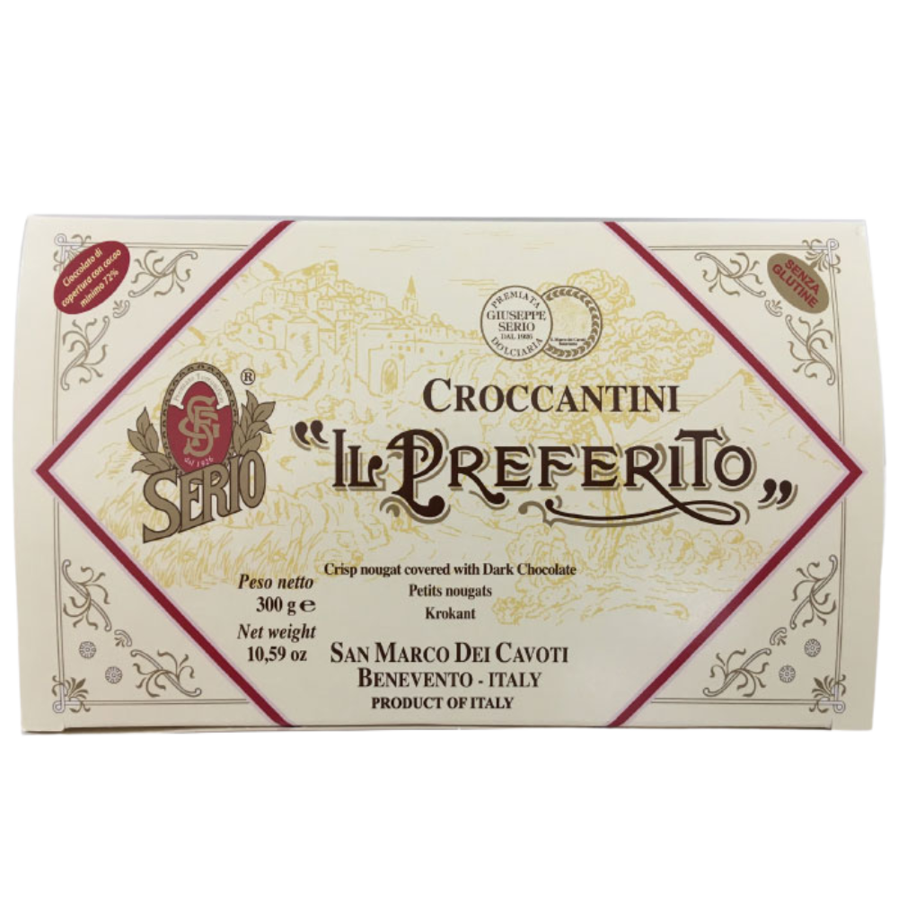 Serio IL PREFERITO Croccantini - Nougat Coverd in Dark Chocolate 300g