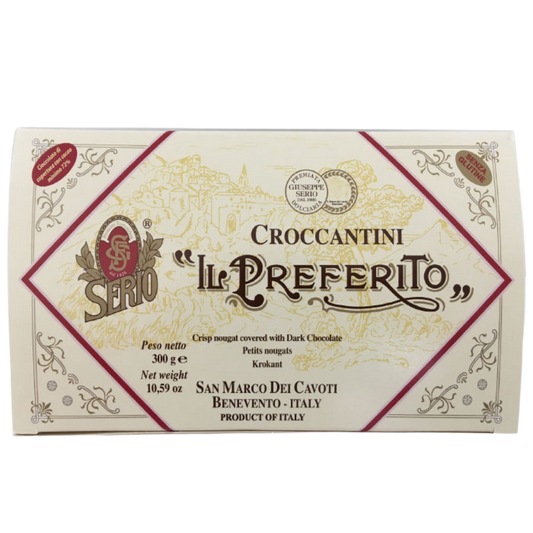 Serio IL PREFERITO Croccantini - Nougat Coverd in Dark Chocolate 300g
