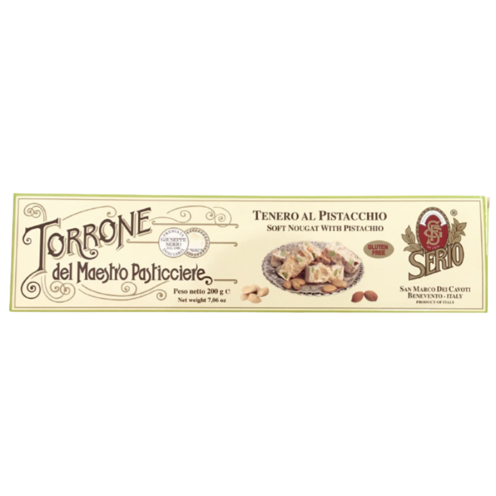 Serio Torrone Tenero Pistacchio - Soft Nougat with Pistachio 200g