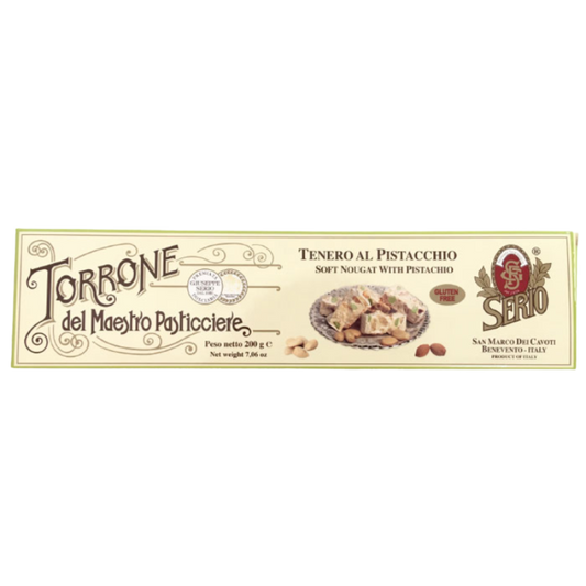 Serio Torrone Tenero Pistacchio - Soft Nougat with Pistachio 200g